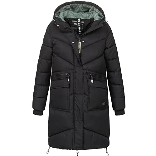 Sublevel Damen Parka Lang - D50027Y4492A2-XL - Sportlicher Parka mit Kapuze, ideal für vielseitige Looks. Das wärmende Material und der figurbetonte Schnitt bieten perfekten Tragekomfort. Mit Reißverschluss und praktischen Taschen für Alltag und Freizeit.