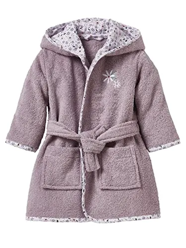 Vertbaudet Mädchen Baby Bademantel BLUMENZAUBER violett 80