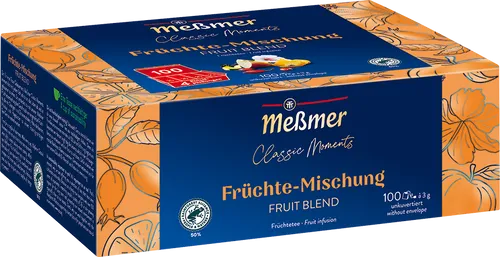 Meßmer Tee - Früchte Mischung - 100 Beutel - Früchtetee in praktischen Beuteln, ideal für einen fruchtigen Genussmoment. Perfekt für Tee-Liebhaber und eine tolle Erfrischung!