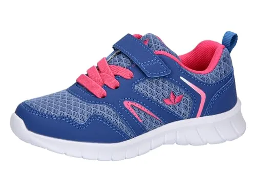 Lico Kinder Klett Halbschuh blau pink - Bequemer Sneaker für aktive Kids - Sneaker mit sportlichem Design und elastischen Schnürsenkeln, ideal für Schule und Freizeit. Die weiche Textilausstattung sorgt für hohen Komfort und die abriebfeste Laufsohle eignet sich perfekt für den Schulsport.