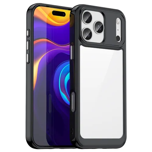 Für Apple iPhone 17 Pro Max Colorful TPU / Acryl Hybrid Schutz Hülle Schwarz