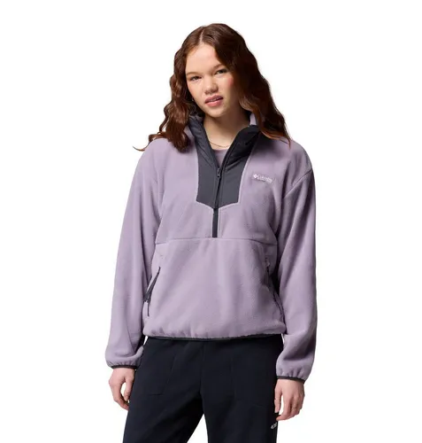 Columbia Sequoia Grove 1/2 Zip Fleece für Damen - Shale Purple - Funktionsjacken aus 100 % recyceltem Polyester, mit elastischen Stretcheinfassungen für perfekten Sitz und Temperaturregulierung, ideal für Freizeit und Alltag.