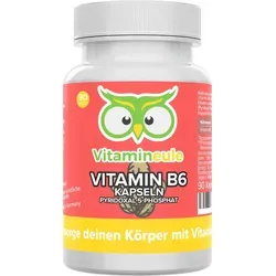 Vitamineule® Vitamin B6 Kapseln 25 mg - 90 Kapseln für Ihr Wohlbefinden - Nahrungsergänzungsmittel mit 25 mg Vitamin B6 pro Kapsel, unterstützt das Immunsystem und fördert die Nervenfunktion, rezeptfrei erhältlich.