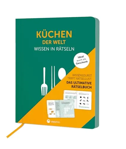 Küchen der Welt I Wissen in Rätseln: Rätselbuch für Erwachsene. Das perfekte Geschenk für Foodies und Rätsel-Freunde