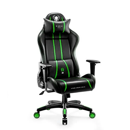Diablo X-One 2.0 Gaming Stuhl - Ergonomischer Gaming-Stuhl mit verstellbaren Armlehnen und Nacken- sowie Lendenkissen für optimalen Sitzkomfort und gesunde Wirbelsäule. Ideal für Gamer und Home-Office.