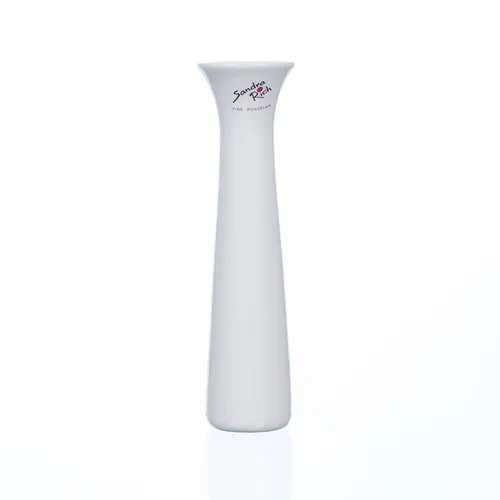 Porzellanvase, Blumenvase CLASSY weiß H. 20cm D. 5,5cm rund Sandra Rich