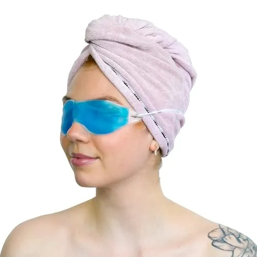 TRIXES Gel Augenmaske zum Entspannen Kältetherapie Wärmetherapie Wellnessmaske