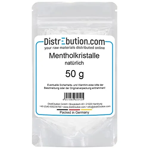 Mentholkristalle aus 100% Minzöl 50g Sauna Aufguss reines Menthol intensiv und wohltuend