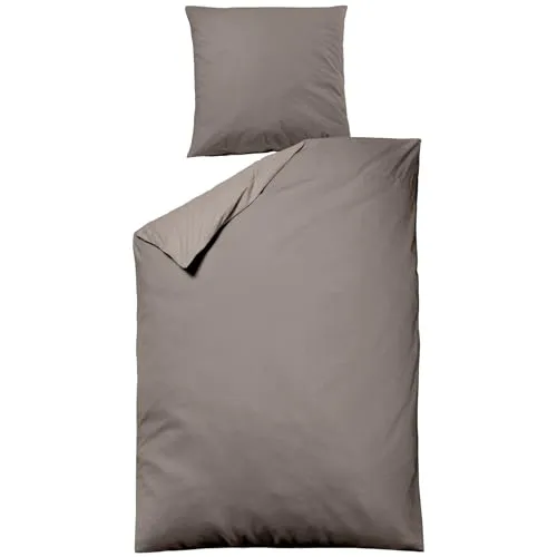 sleepling Satin Bettwäsche Set 155x220 cm - 2-teiliges Bettwäsche-Set aus 100% Mako Baumwolle, atmungsaktiv und pflegeleicht. Ideal für warme Nächte, mit elegantem Satin Glanz für ein stilvolles Schlafzimmer.