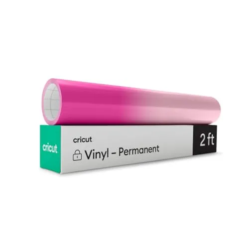 Cricut Vinyl mit wärmeaktivierter Farbveränderung (Permanent) | Magenta <-> Hellrosa | 30,5cm x 61cm (12
