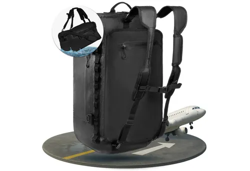 STYNGARD Reisetasche wasserdicht 60l - 3in1 Duffle Bag mit Rucksackfunktion, ideal für Reisen und Abenteuer