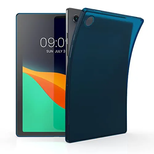 kwmobile Schutzhülle kompatibel mit Samsung Galaxy Tab A8 10.5 (2021) - Hülle Silikon - Tablet Cover Case Dunkelblau