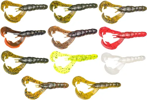 Strike King Rage Craw 10cm - 7 Gummikrebse, Strike King Farbe:Watermelon Red