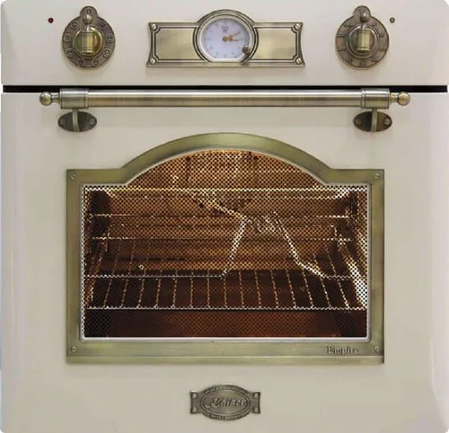 Kaiser Küchengeräte Einbaubackofen EG 6345 ElfEm/5 Jahres Garantie, mit 1-fach-Teleskopauszug, Retro Einbau Gasbackofen, Selbstreinigung, 67L Autark Einbaubackofen