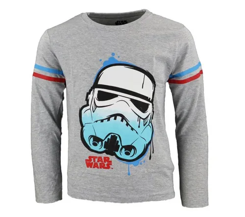 Star Wars Langarmshirt Star Wars Storm Trooper Kinder Jungen Langarm T-Shirt Gr. 110 bis 140
