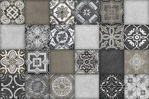 Cuadros Lifestyle Küchen Spritzschutz mit Fliesenmuster - Hochwertiger Spritzschutz aus Alu-DiBond, hitzebeständig und leicht zu reinigen. Ideal für Herd und Spüle, schützt vor Fettspritzern und verleiht Ihrer Küche ein modernes Design.