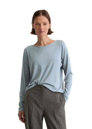 Marc O'Polo Longsleeve blau XS (34) - Shirt in slate blue, aus elastischem Jersey für optimalen Tragekomfort. Ideal für lässige Anlässe und vielseitig kombinierbar.