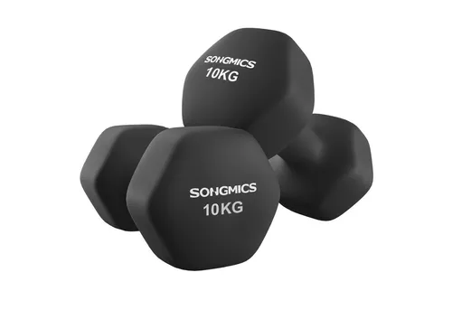 SONGMICS 2er Set Kurzhanteln Hexagon mit Neopren-Beschichtung