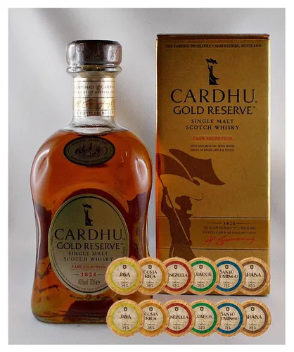 Cardhu Gold Reserve scotch Single Malt Whisky + 12 Edelschokoladen in 6 Sorten
