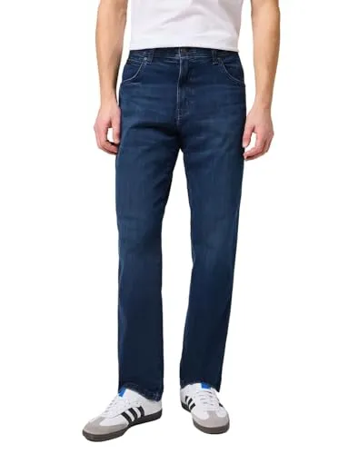 Wrangler Herren-Jeans Texas, Regular Fit, Straight Leg - Bequeme Jeans für Herren mit regulärer Passform und geradem Bein. Ideal für jeden Anlass, aus hochwertiger Baumwolle und leicht dehnbar für optimalen Tragekomfort.