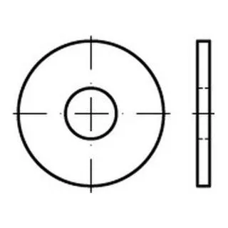 Flache Scheiben ISO 7093-1, Produktklasse A - Feuerverzinkt 18mm - Eisenwaren - Hochwertige flache Scheiben aus Stahl, feuerverzinkt, ideal für langlebige Verbindungen mit einer Härte von 200 HV.