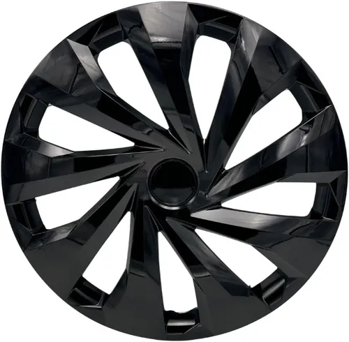 Trimak Radkappen 13-14-15-16 Zoll 4er Set Radzierblenden Silber Schwarz Schlagfest, Schwarz / 14-Zoll-Radkappen, ABS Kunststoff, Schlagfest, Hochwertig