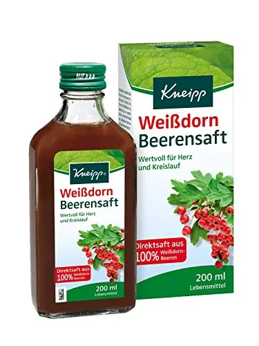 Kneipp Weißdorn Beerensaft 200 ml - Pflanzliches Ergänzungsmittel zur Unterstützung von Herz und Kreislauf, hergestellt nach strengen Qualitätsstandards in benutzerfreundlicher Verpackung.