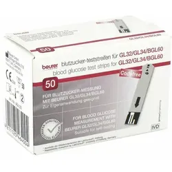 Beurer GL32 / GL34 / BGL60 Blutzucker-Teststreifen – 50 Stück