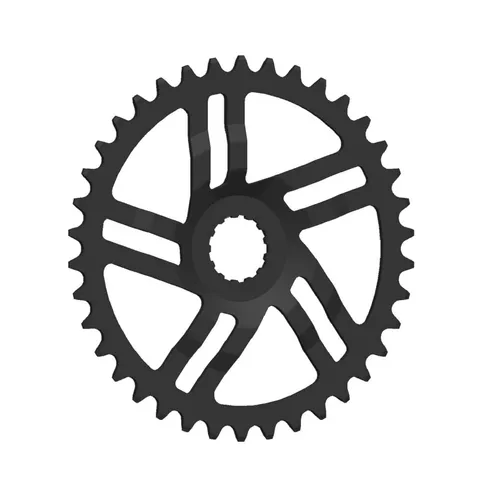 ESJOT Kettenblatt für Bosch Gen 3 38 Zähne | schwarz | Lochkreis: Direct Mount m