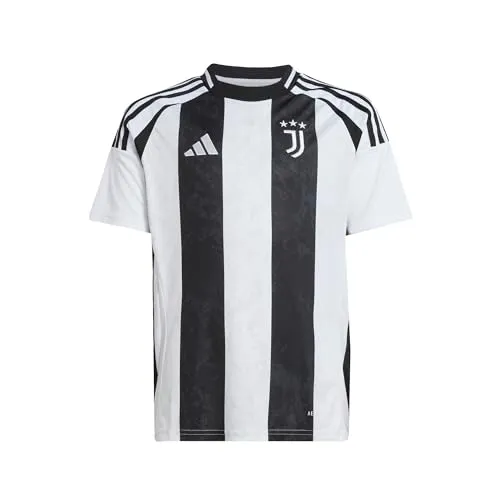 Adidas Juventus Turin 24/25 Kids Heimtrikot - Weiss für junge Fans - Juventus Turin Kids Heimtrikot, aus AEROREADY-Material für besten Tragekomfort und Feuchtigkeitsmanagement. Ideal für sportliche Aktivitäten und Freizeit.