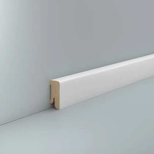 MDF Sockelleiste weiß 16 x 40 Foliert RAL 9016 Fußleiste Wenden