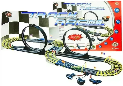 Autorennbahn Rennbahn Track Racing 565 cm mit 2 Autos und Joysticks