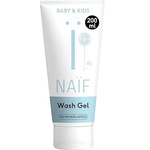 Naïf Pflegendes Waschgel - für Baby und Kinder - Babypflege Duschgel für empfindliche Haut - Inhaltsstoffe auf natürlicher Basis - 100% Vegan - 200 ml