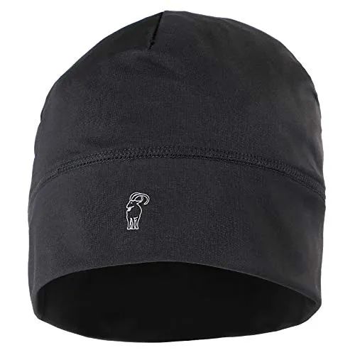 ALPIDEX Running Mütze Sportmütze Laufmütze Damen Herren Funktionsmütze One Size Thermo Kopfbedeckung Radfahren Winddicht Atmungsaktiv Skull Cap Fahrrad Unterziehmütze Unisex, Farbe:Black