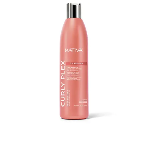 Curly Plex Curl Defining Shampoo in pink von KATIVA