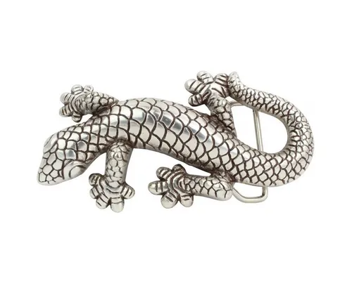 BELTINGER Gürtelschnalle Delux Gecko 4,0 cm in silber von BELTINGER
