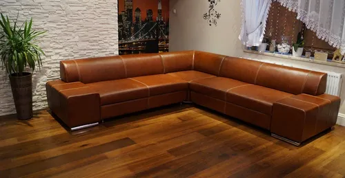 Rindsleder Echtleder Ecksofa 247 x 247cm von Quattro Meble