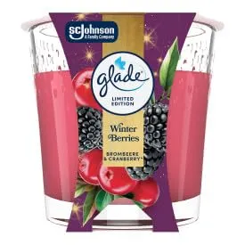 Glade Kerze Winter Berries, 112 g, Limited Edition, fruchtiger Beerenduft, ideal für die Winterzeit und festliche Stimmung