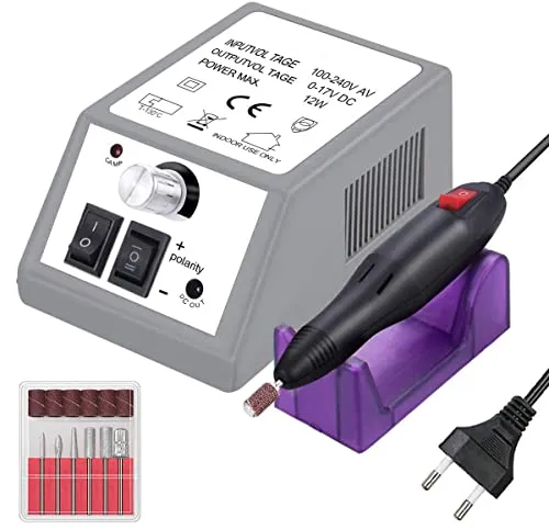 Crebeau Elektrisch Nagelfräser, Professionell Elektrisch Nagelfeile Fräser Maniküre Pediküre set 20000 u/Min für Nagelstudio Persönliche DIY-Maniküre