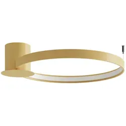 Deckenleuchte RIO 55 golden LED 4000K - Elegante LED-Deckenleuchte in Gold, ideal für private und öffentliche Räume. Hohe Ästhetik und hervorragende Lichtqualität (4000K CRI 95) für ein stilvolles Ambiente.