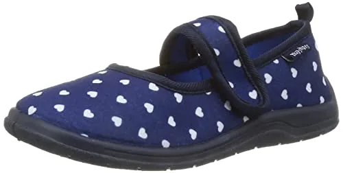 Playshoes Unisex-Kinder Herzchen Niedrige Hausschuhe, Blau (Marine 11), 20/21 EU