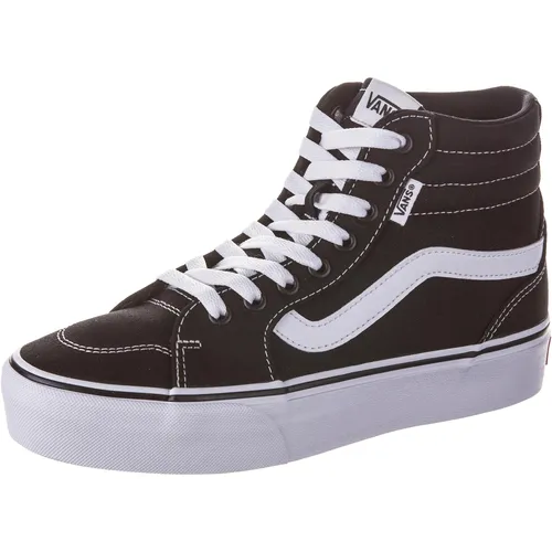 Vans Filmore Platform Sneaker Damen - Knöchelhoch in Black-White, Größe 40 1/2 - Stylische knöchelhohe Sneaker mit leichter Plateausohle und abriebfester Laufsohle; ideal für trendbewusste Frauen, die Komfort und Style suchen.
