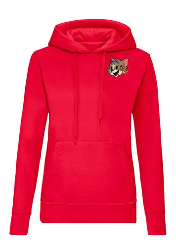 Blondie & Brownie Hoodie Tom und Jerry – Retro Comic Damen Hoodie - Bequemer Hoodie aus 100% Baumwolle im angesagten Tom und Jerry Design. Perfekt für lässige Freizeitlooks und ideal für die kühle Jahreszeit. Maschinenwaschbar und pflegeleicht.