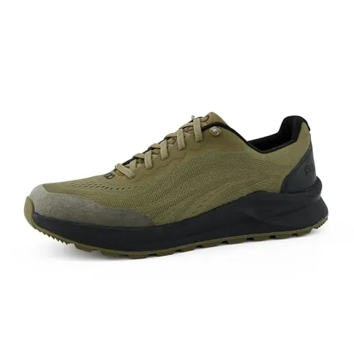 tenhaag Herren, Männer Low-Top Sneaker,Sportschuhe,Freizeitschuhe,Turnschuhe,Laufschuhe,schnürschuhe,atmungsaktiv,Olive (Olive),44 EU / 9,5 UK