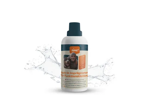 nimo Wash-In Imprägnierung für Funktionskleidung - Imprägniermittel für Funktionstextilien, bietet effektiven Nässeschutz und schützt vor Regen und Schmutz – ideal für Abenteuer mit Deinem Vierbeiner.
