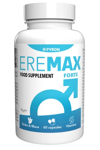 Eremax Forte - 60 Kapseln - Veganer Nahrungsergänzungsmittel mit Folsäure, L-Arginin und Ginseng für mehr Energie und Vitalität. Ideal für Erwachsene und Jugendliche.
