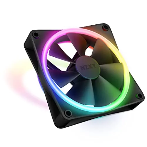 NZXT F120 RGB DUO - Gehäuselüfter mit RGB LED - Gehäuselüfter 120mm, leise mit max. 29 dBA, bietet anpassbares RGB Licht und PWM-Steuerung für optimale Kühlung und individuelles Design.