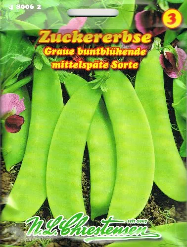 Zuckererbsen, Graue buntblühende - (Portion)
