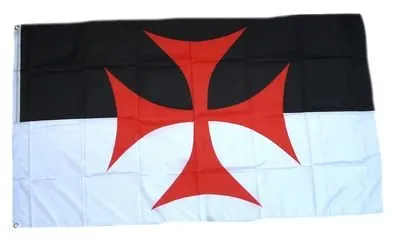 Flaggenking Kreuzritter Templer Kreuz Flaggen/Fahnen, Mehrfarbig, 150 x 90 cm