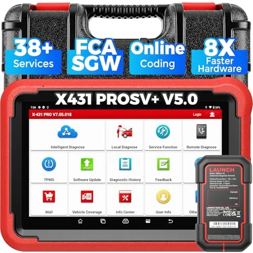 LAUNCH X431 PROS V5.0 OBD2 Diagnosegerät 2024 Aktualisierung, mit 37+ Sonderfunktionen, bidirektionale Steuerung, ECU Codierung, IMMO-Service, Personalisierung, Schlüsselprogrammierung